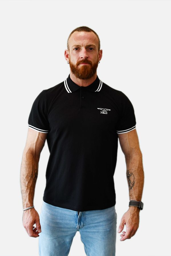 Mister B Polo Black White