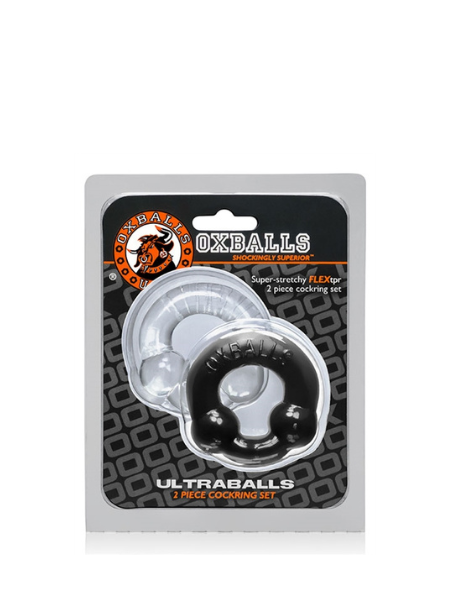 Oxballs ULTRABALLS 2 Pack Cockring schwarz-transparent