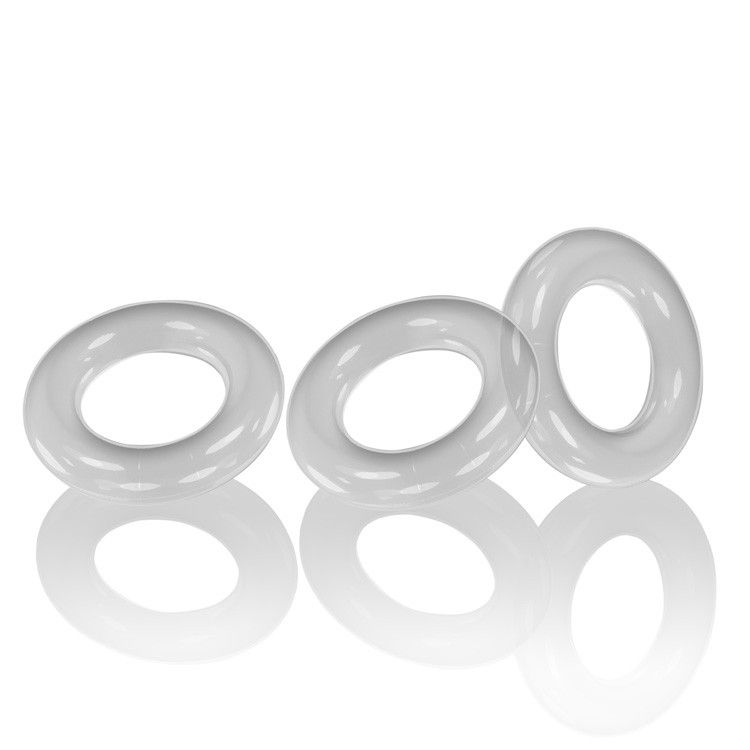 Oxballs WILLY RINGS 3-pack cockrings Black White Clear Police