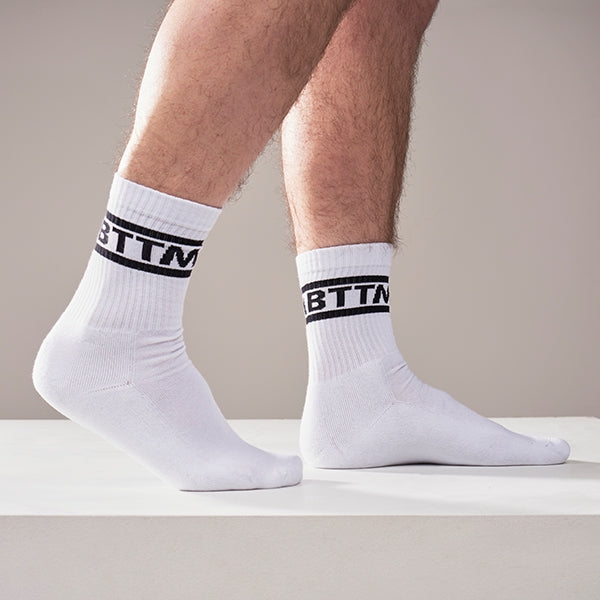Mister B Crew Socks Bottom 2-Pack White