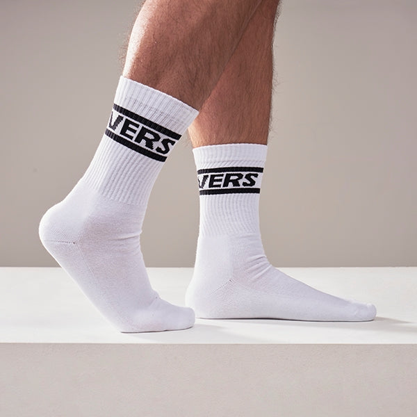 Mister B Crew Socks Vers 2-Pack White