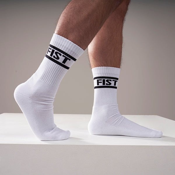Mister B Crew Socks Fist 2-Pack White