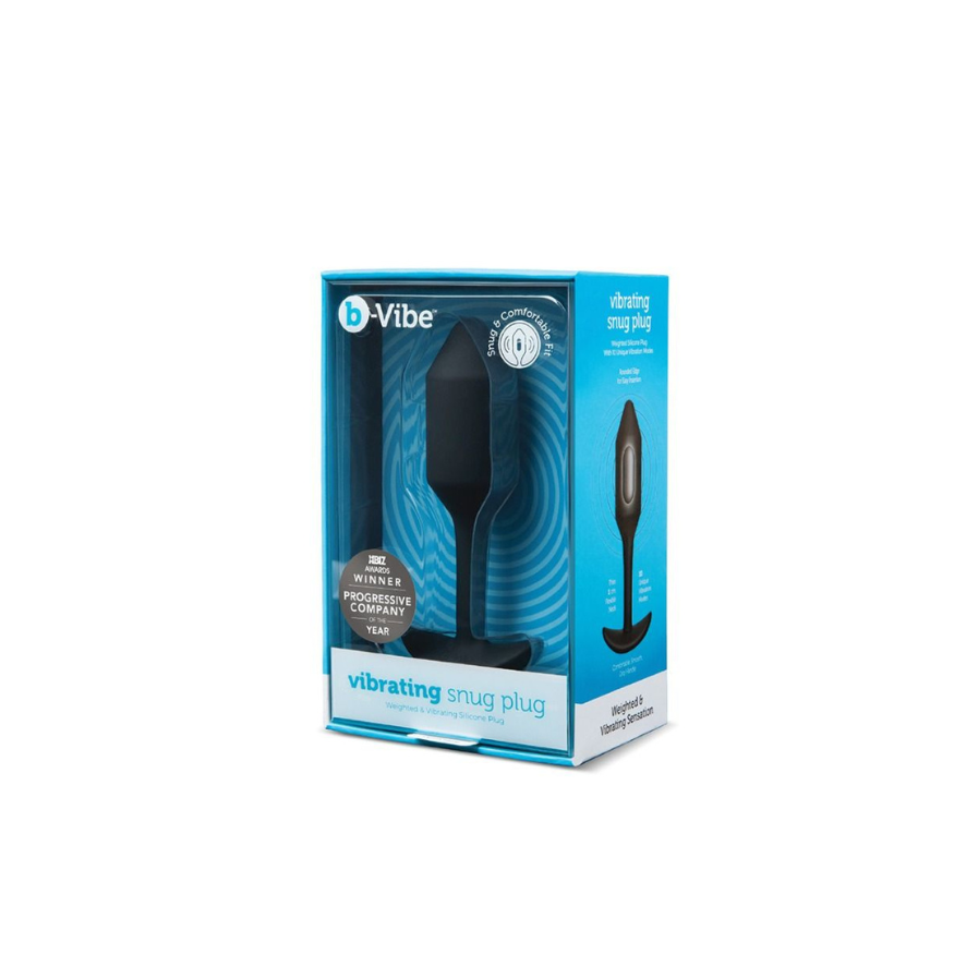 b-Vibe Vibrating Snug Plug – Vibrierender Butt Plug Größe M (Schwarz)