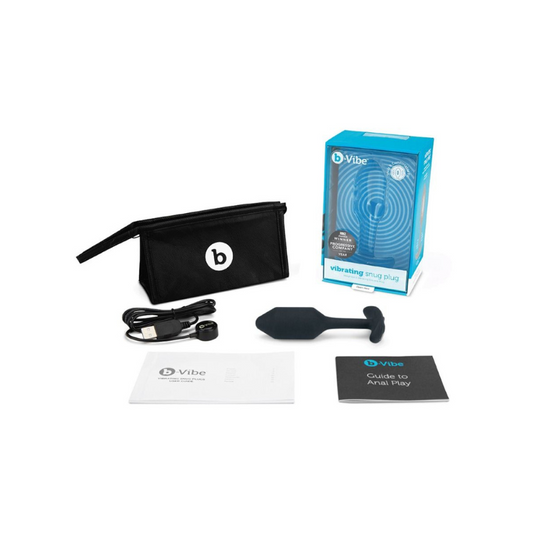 b-Vibe Vibrating Snug Plug – Vibrierender Butt Plug Größe M (Schwarz)