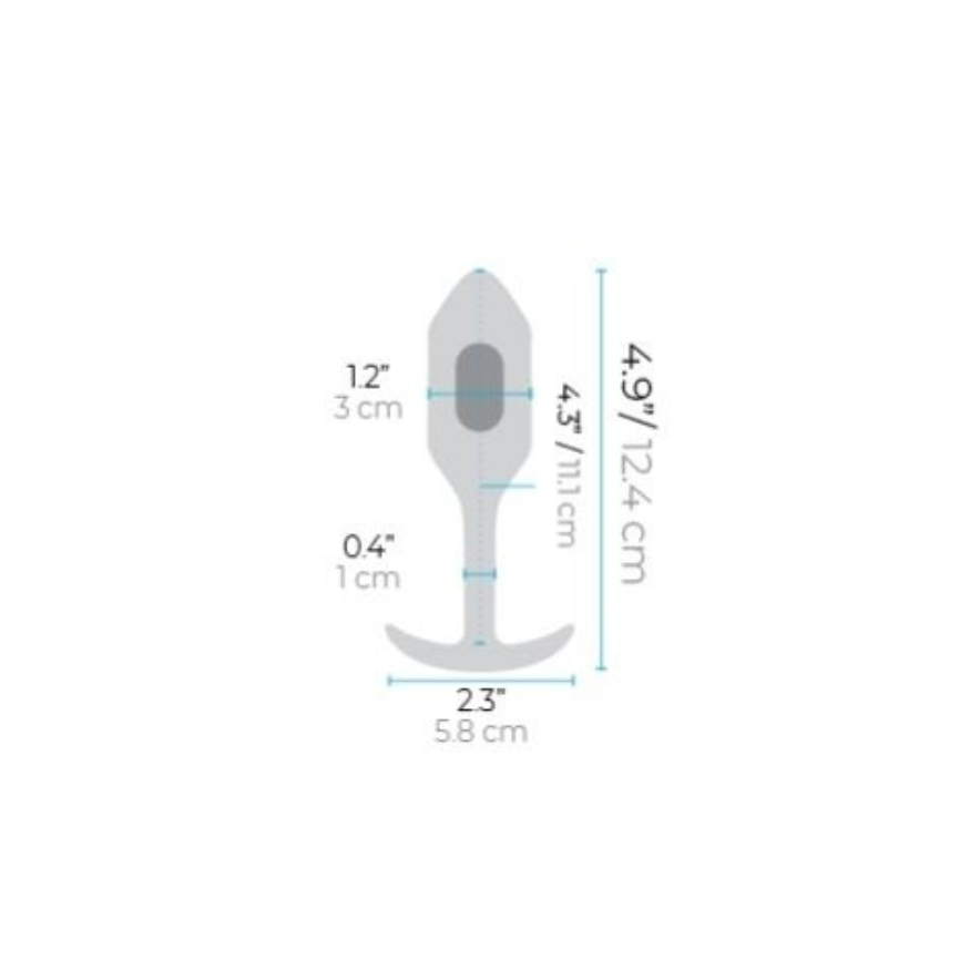 b-Vibe Vibrating Snug Plug – Vibrierender Butt Plug Größe M (Schwarz)