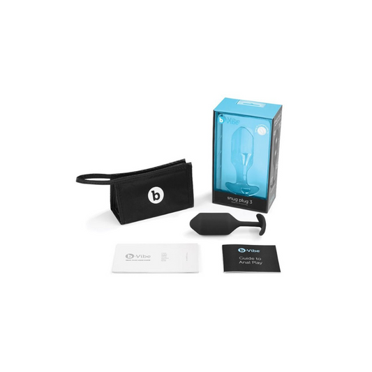 b-Vibe Snug Plug 3 – Analplug mit Gewicht, Schwarz
