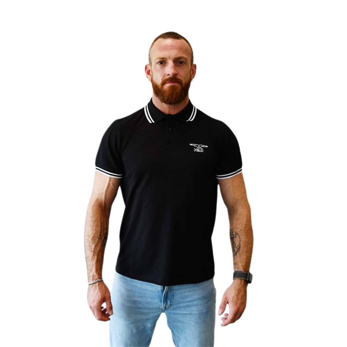 Mister B Polo Black White