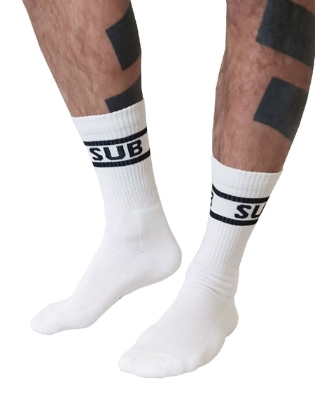 Mister B Crew Socks Sub White