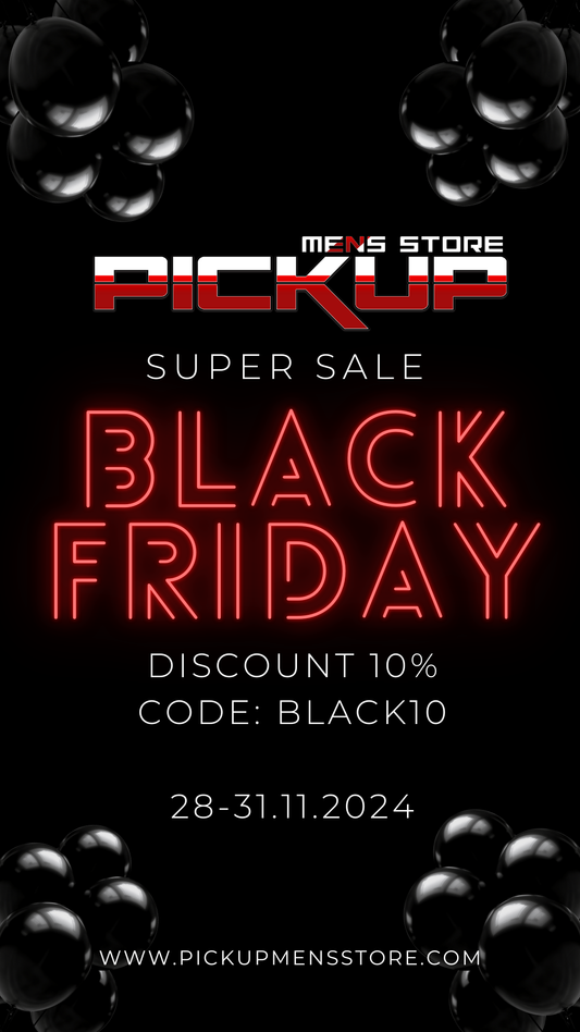 Black Friday bei Pickup Men's Store: Sichern Sie sich exklusive Styles und 10% Extra-Rabatt!