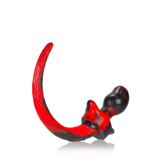 Oxballs BEAGLE Puppy Tail Plug – Red & Black Swirl (Größe M)