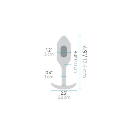 b-Vibe Vibrating Snug Plug – Vibrierender Butt Plug Größe M (Schwarz)