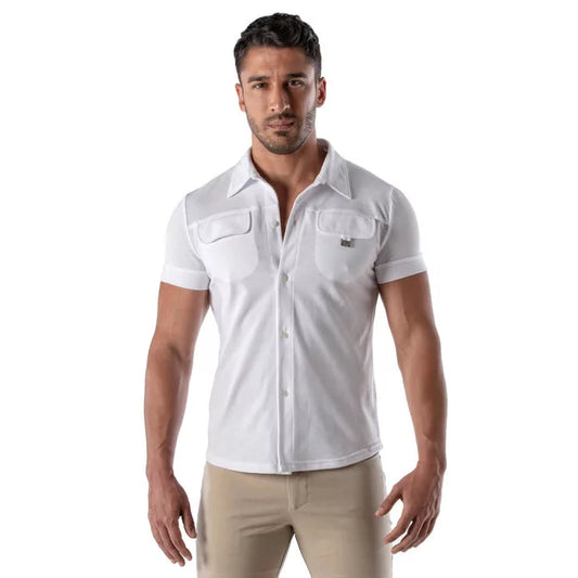 TOF PARIS  Piqué cotton shirt - White